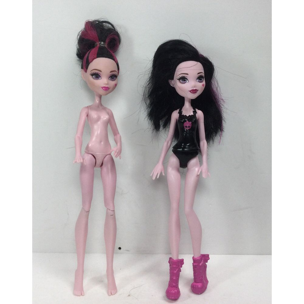 Monster High Draculaura Skullette Doll Figures Mattel 2015 Lot of 2